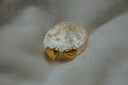 Alternate view: gold-tone domed heart studs with smooth surfaces, straight posts and ball backs.