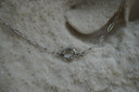 Alternate view: silver-tone elongated-link necklace with a circular centre connector.